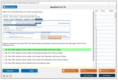 Aruba ACCP-v6.2 Aruba Certified Clearpass Professional v6.2 Practice test exam simulator test engine exam Prep practice test questions answers Image 9