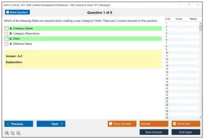 SAP P_C4HCD_1811 SAP Certified Development Professional - SAP Commerce Cloud 1811 Developer Practice test exam simulator test engine exam Prep practice test questions answers Image 1