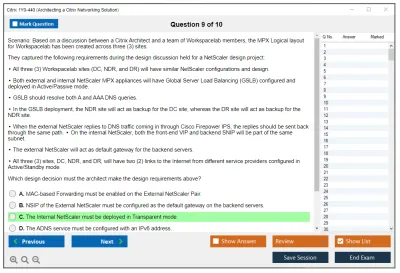 Citrix 1Y0-440 Architecting a Citrix Networking Solution Practice test exam simulator test engine exam Prep practice test questions answers Image 9