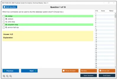 IBM P2090-050 IBM PureData System for Analytics Technical Mastery Test v1 Practice test exam simulator test engine exam Prep practice test questions answers Image 1