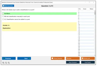 Salesforce Advanced-Cross-Channel Marketing Cloud Advanced Cross Channel Accredited Professional Exam Practice test exam simulator test engine exam Prep practice test questions answers Image 3
