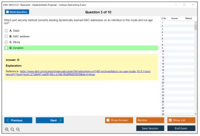 EMC DES-5121 Specialist - Implementation Engineer - Campus Networking Exam Practice test exam simulator test engine exam Prep practice test questions answers Image 3
