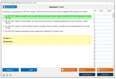 HP HPE2-E75 Selling HPE Edge-to-Cloud Solutions (2021) Practice test exam simulator test engine exam Prep practice test questions answers Image 7