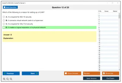 CompTIA SK0-004 CompTIA Server+ Practice test exam simulator test engine exam Prep practice test questions answers Image 12