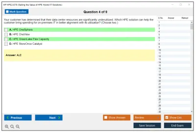 HP HPE2-E70 Selling the Value of HPE Hybrid IT Solutions Practice test exam simulator test engine exam Prep practice test questions answers Image 4