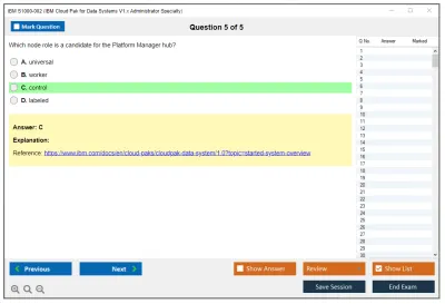 IBM S1000-002 IBM Cloud Pak for Data Systems V1.x Administrator Specialty Practice test exam simulator test engine exam Prep practice test questions answers Image 5