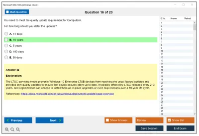 Microsoft MD-100 Windows Client Practice test exam simulator test engine exam Prep practice test questions answers Image 16