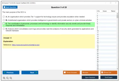 ECCouncil 712-50 EC-Council Certified CISO (CCISO) Practice test exam simulator test engine exam Prep practice test questions answers Image 5