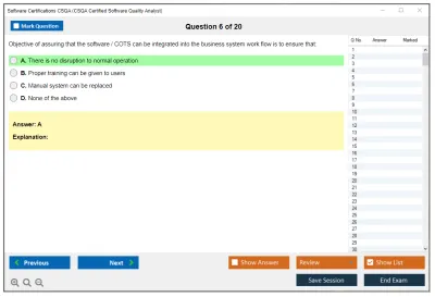 Software Certifications CSQA CSQA Certified Software Quality Analyst Practice test exam simulator test engine exam Prep practice test questions answers Image 6