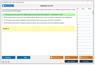 HP HPE0-S60 Delta - HPE Compute Solutions Practice test exam simulator test engine exam Prep practice test questions answers Image 8