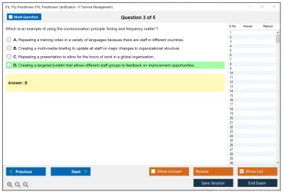 ITIL ITIL-Practitioner ITIL Practitioner Certification - IT Service Management Practice test exam simulator test engine exam Prep practice test questions answers Image 3