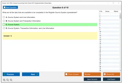 Oracle 1z0-1060 Oracle Accounting Hub Cloud 2019 Implementation Essentials Practice test exam simulator test engine exam Prep practice test questions answers Image 6