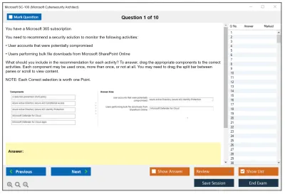 Microsoft SC-100 Microsoft Cybersecurity Architect Practice test exam simulator test engine exam Prep practice test questions answers Image 1