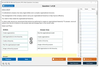 Microsoft MB-300 Microsoft Dynamics 365: Core Finance and Operations Practice test exam simulator test engine exam Prep practice test questions answers Image 1