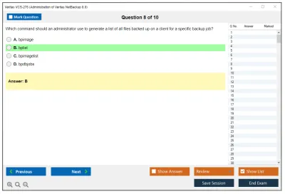 Veritas VCS-276 Administration of Veritas NetBackup 8.0 Practice test exam simulator test engine exam Prep practice test questions answers Image 8