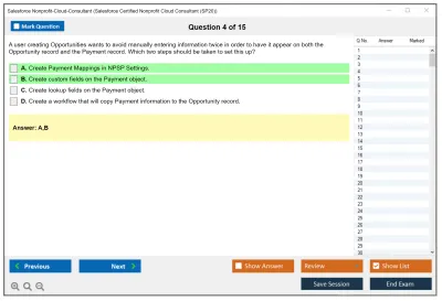 Salesforce Nonprofit-Cloud-Consultant Salesforce Certified Nonprofit Cloud Consultant Practice test exam simulator test engine exam Prep practice test questions answers Image 4