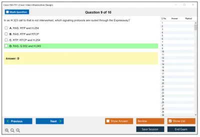 Cisco 500-701 Cisco Video Infrastructure Design Practice test exam simulator test engine exam Prep practice test questions answers Image 9