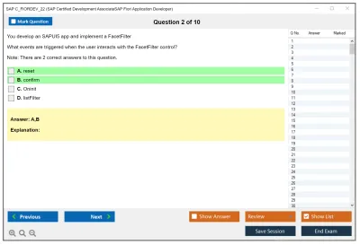 SAP C_FIORDEV_22 SAP Certified Development AssociateSAP Fiori Application Developer Practice test exam simulator test engine exam Prep practice test questions answers Image 2