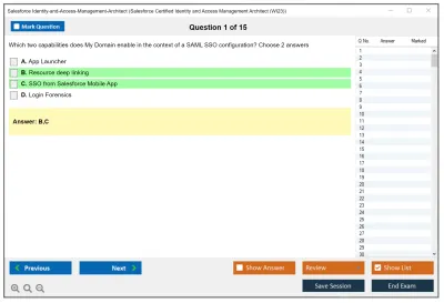 Salesforce Identity-and-Access-Management-Architect Salesforce Certified Identity and Access Management Architect Practice test exam simulator test engine exam Prep practice test questions answers Image 1