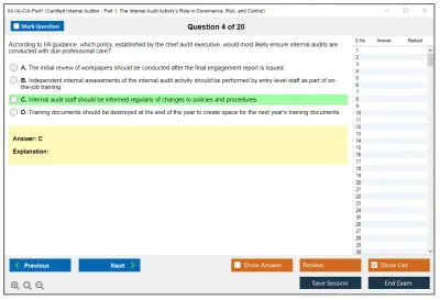 IIA IIA-CIA-Part1 Essentials of Internal Auditing Practice test exam simulator test engine exam Prep practice test questions answers Image 4