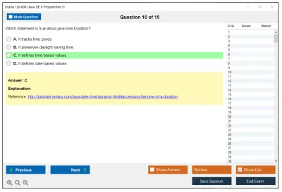 Oracle 1z0-809 Java SE 8 Programmer II Practice test exam simulator test engine exam Prep practice test questions answers Image 10