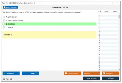 Tibco TB0-123 TIBCO ActiveMatrix BusinessWorks 5 Practice test exam simulator test engine exam Prep practice test questions answers Image 7