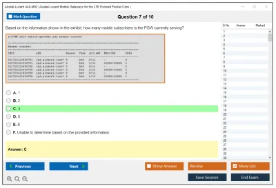 Alcatel-Lucent 4A0-M02 Alcatel-Lucent Mobile Gateways for the LTE Evolved Packet Core  Practice test exam simulator test engine exam Prep practice test questions answers Image 7