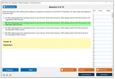 EMC DES-1241 Specialist - Platform Engineer PowerStore Exam Practice test exam simulator test engine exam Prep practice test questions answers Image 9