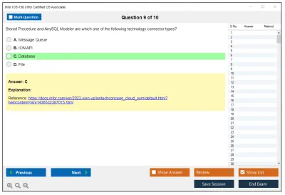 Infor IOS-158 Infor Certified OS Associate Practice test exam simulator test engine exam Prep practice test questions answers Image 9