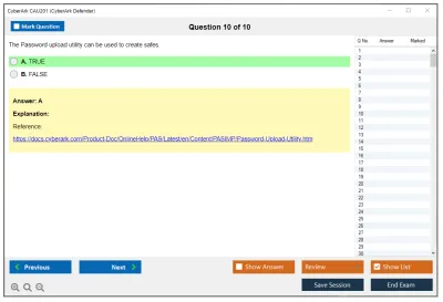 CyberArk CAU201 CyberArk Defender Practice test exam simulator test engine exam Prep practice test questions answers Image 10
