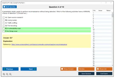 CompTIA PT1-002 CompTIA PenTest+ Practice test exam simulator test engine exam Prep practice test questions answers Image 4