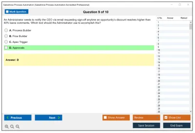 Salesforce Process-Automation Salesforce Process Automation Accredited Professional Practice test exam simulator test engine exam Prep practice test questions answers Image 9