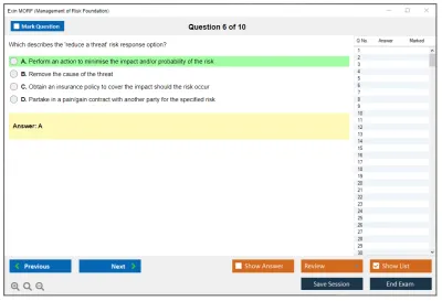 Exin MORF Management of Risk Foundation Practice test exam simulator test engine exam Prep practice test questions answers Image 6