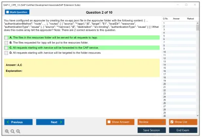 SAP C_CPE_13 SAP Certified Development AssociateSAP Extension Suite Practice test exam simulator test engine exam Prep practice test questions answers Image 2