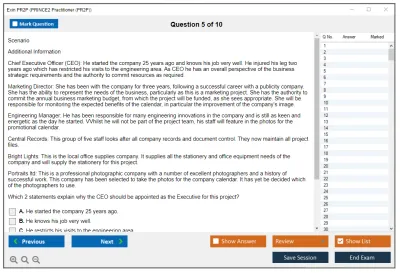 Exin PR2P PRINCE2 Practitioner (PR2P) Practice test exam simulator test engine exam Prep practice test questions answers Image 5