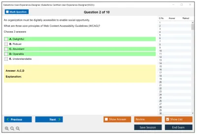 Salesforce User-Experience-Designer Salesforce Certified User Experience Designer Practice test exam simulator test engine exam Prep practice test questions answers Image 2