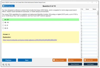 Avaya 33820X Avaya Aura Call Center Elite & Elite Multichannel Solution Design Exam Practice test exam simulator test engine exam Prep practice test questions answers Image 9