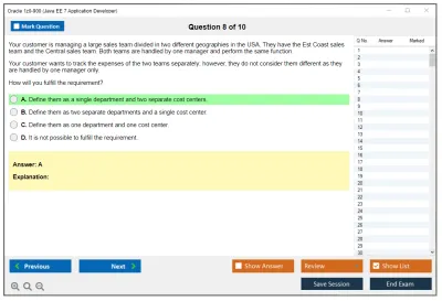 Oracle 1z0-900 Java EE 7 Application Developer Practice test exam simulator test engine exam Prep practice test questions answers Image 8