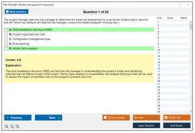 PMI PMI-RMP PMI Risk Management Professional (PMI-RMP) Exam Practice test exam simulator test engine exam Prep practice test questions answers Image 1