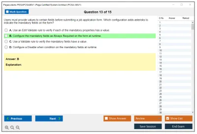Pegasystems PEGAPCSA86V1 Pega Certified System Architect (PCSA) 86V1 Practice test exam simulator test engine exam Prep practice test questions answers Image 13
