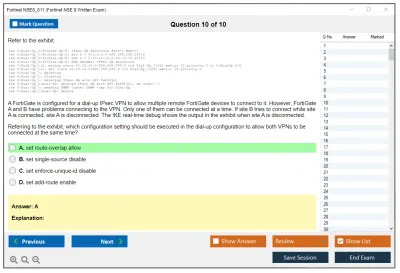 Fortinet NSE8_811 Fortinet NSE 8 Written Exam Practice test exam simulator test engine exam Prep practice test questions answers Image 10