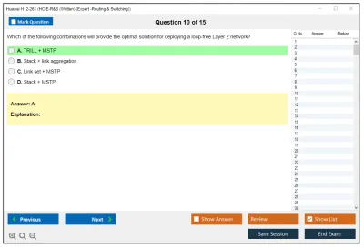 Huawei H12-261 HCIE-R&amp;S (Written) (Expert -Routing &amp; Switching) Practice test exam simulator test engine exam Prep practice test questions answers Image 10
