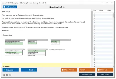 Microsoft 70-345 Designing and Deploying Microsoft Exchange Server 2016 Practice test exam simulator test engine exam Prep practice test questions answers Image 3