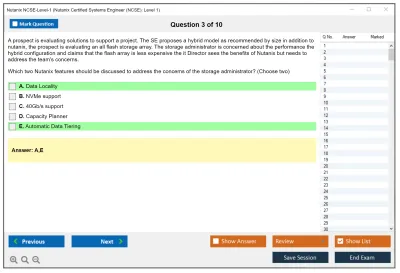 Nutanix NCSE-Level-1 Nutanix Certified Systems Engineer (NCSE): Level 1 Practice test exam simulator test engine exam Prep practice test questions answers Image 3