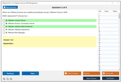 VMware 5V0-31.19 VMware Cloud on AWS Management Practice test exam simulator test engine exam Prep practice test questions answers Image 2