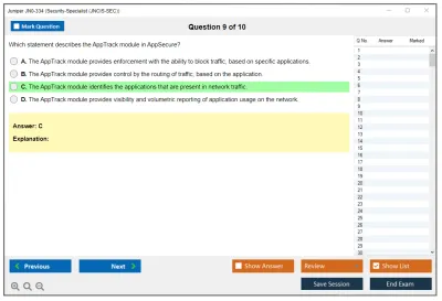 Juniper JN0-334 Security-Specialist (JNCIS-SEC) Practice test exam simulator test engine exam Prep practice test questions answers Image 9