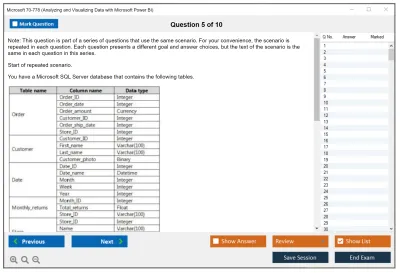 Microsoft 70-778 Analyzing and Visualizing Data with Microsoft Power BI Practice test exam simulator test engine exam Prep practice test questions answers Image 5