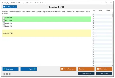 SAP C_CP_11 SAP Certified Development Associate - SAP Cloud Platform Practice test exam simulator test engine exam Prep practice test questions answers Image 5