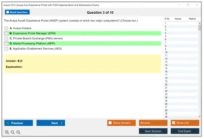 Avaya 3314 Avaya Aura Experience Portal with POM Implementation and Maintenance Exam Practice test exam simulator test engine exam Prep practice test questions answers Image 3