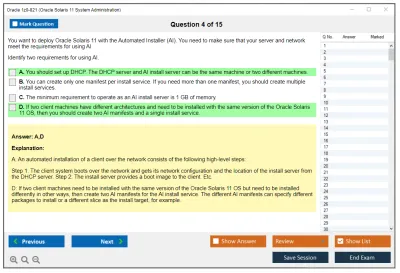 Oracle 1z0-821 Oracle Solaris 11 System Administration Practice test exam simulator test engine exam Prep practice test questions answers Image 4